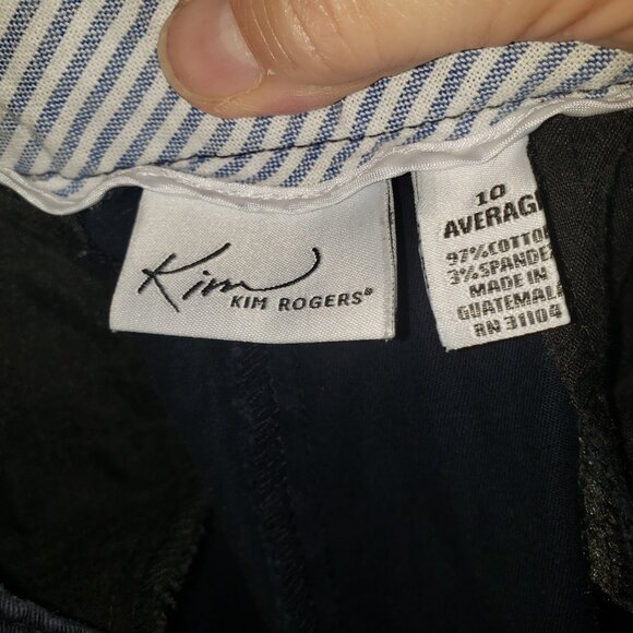 Kim Rogers Black Chino Pants Size 10 Average - Picture 3 of 3